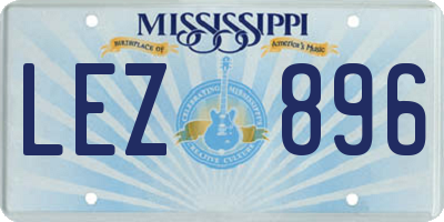 MS license plate LEZ896
