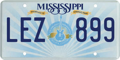 MS license plate LEZ899