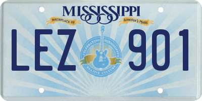 MS license plate LEZ901