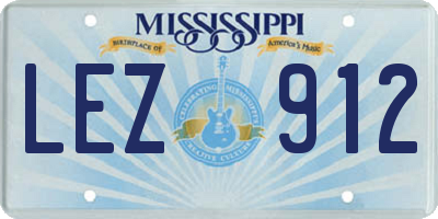 MS license plate LEZ912