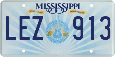 MS license plate LEZ913