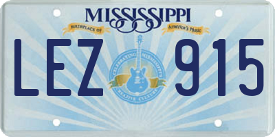 MS license plate LEZ915