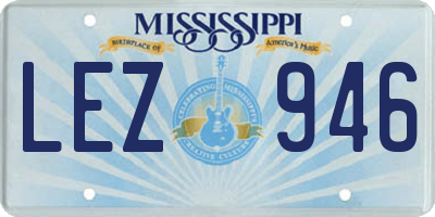 MS license plate LEZ946