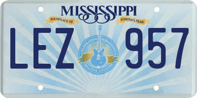 MS license plate LEZ957