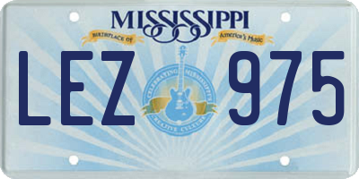 MS license plate LEZ975