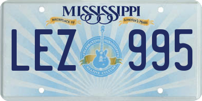 MS license plate LEZ995