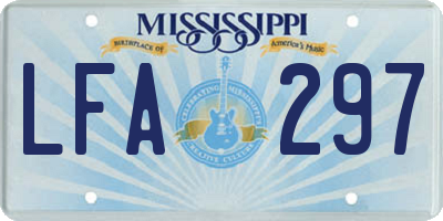 MS license plate LFA297
