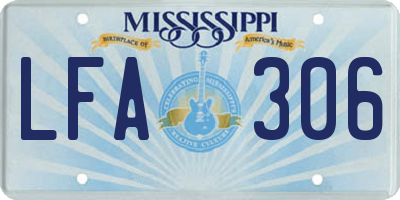 MS license plate LFA306