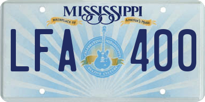 MS license plate LFA400