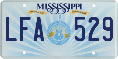 MS license plate LFA529