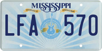MS license plate LFA570