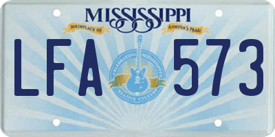 MS license plate LFA573
