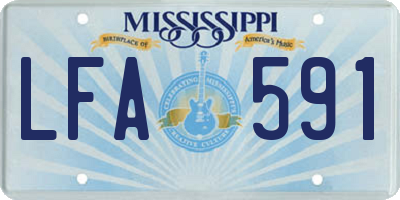 MS license plate LFA591