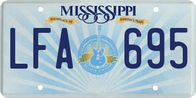 MS license plate LFA695
