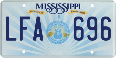 MS license plate LFA696