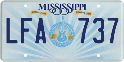 MS license plate LFA737