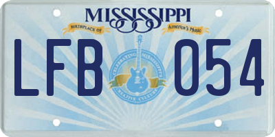 MS license plate LFB054