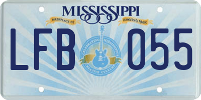 MS license plate LFB055