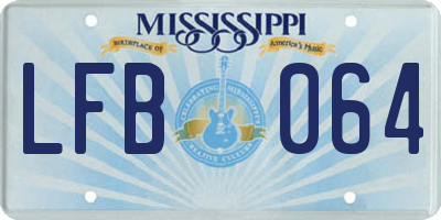 MS license plate LFB064