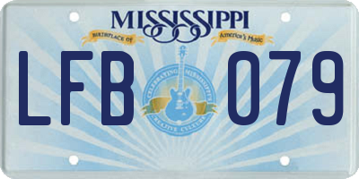 MS license plate LFB079