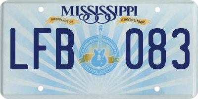 MS license plate LFB083