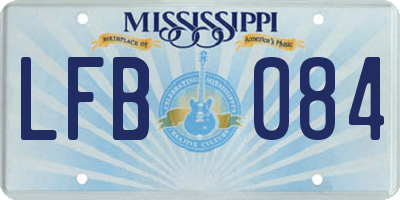 MS license plate LFB084