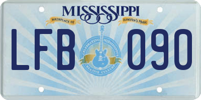 MS license plate LFB090