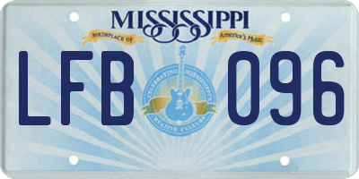 MS license plate LFB096