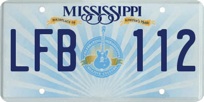 MS license plate LFB112