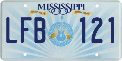 MS license plate LFB121