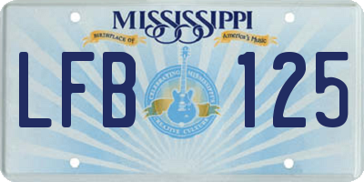MS license plate LFB125