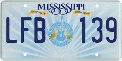 MS license plate LFB139