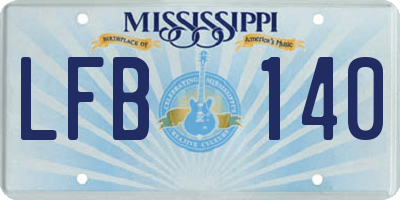 MS license plate LFB140