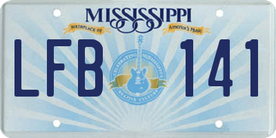 MS license plate LFB141