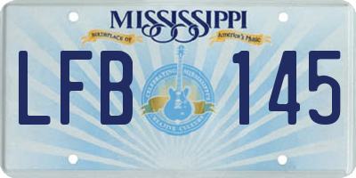 MS license plate LFB145