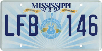 MS license plate LFB146
