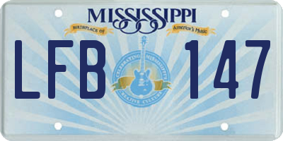 MS license plate LFB147