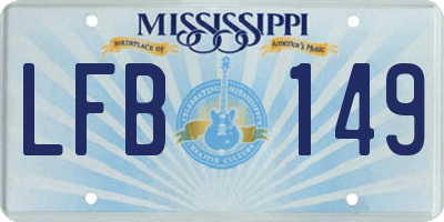 MS license plate LFB149