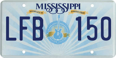MS license plate LFB150