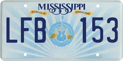 MS license plate LFB153