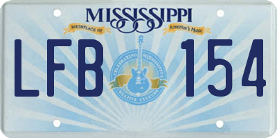 MS license plate LFB154