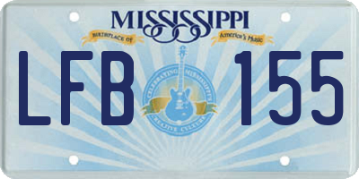 MS license plate LFB155