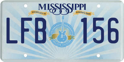 MS license plate LFB156