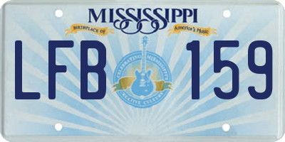 MS license plate LFB159