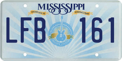 MS license plate LFB161