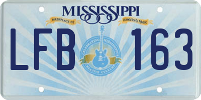 MS license plate LFB163