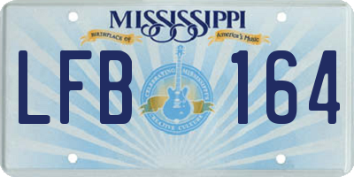 MS license plate LFB164