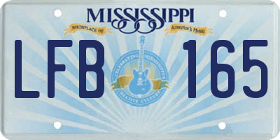 MS license plate LFB165
