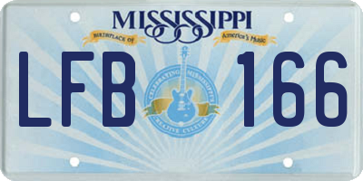 MS license plate LFB166