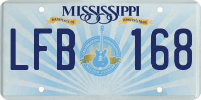 MS license plate LFB168